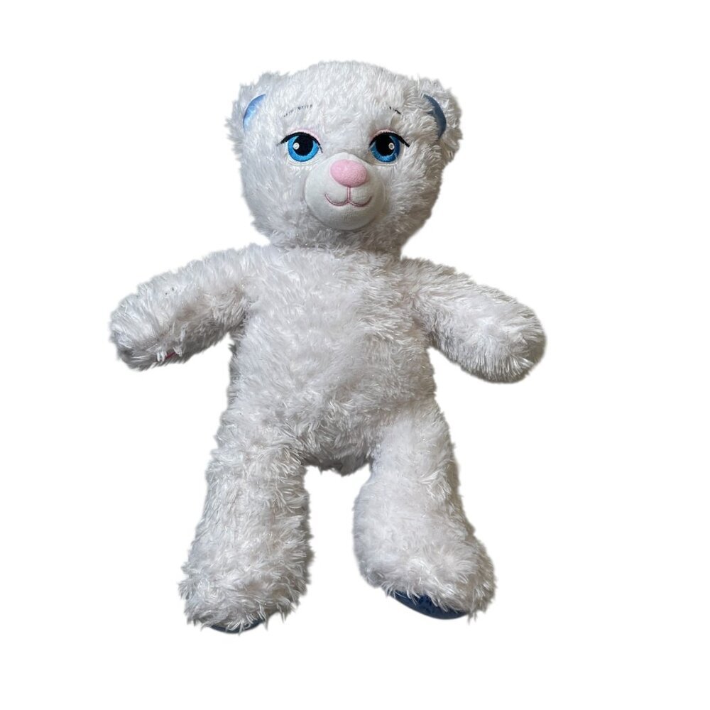 Build-A-Bear Workshop Disney Frozen 2 Elsa White Blue Sparkle Stuffed Bear Toy